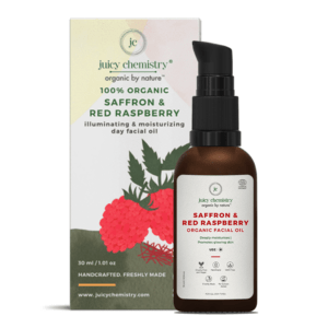 Organic Saffron & Red Raspberry – Illuminating & Moisturizing Day Facial Oil-10ml